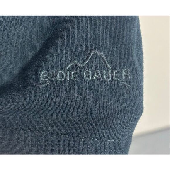 Eddie Bauer Denim Navy Blue Short Sleeve Pullover T-Shirt Size XXL 2XL - Picture 4 of 7